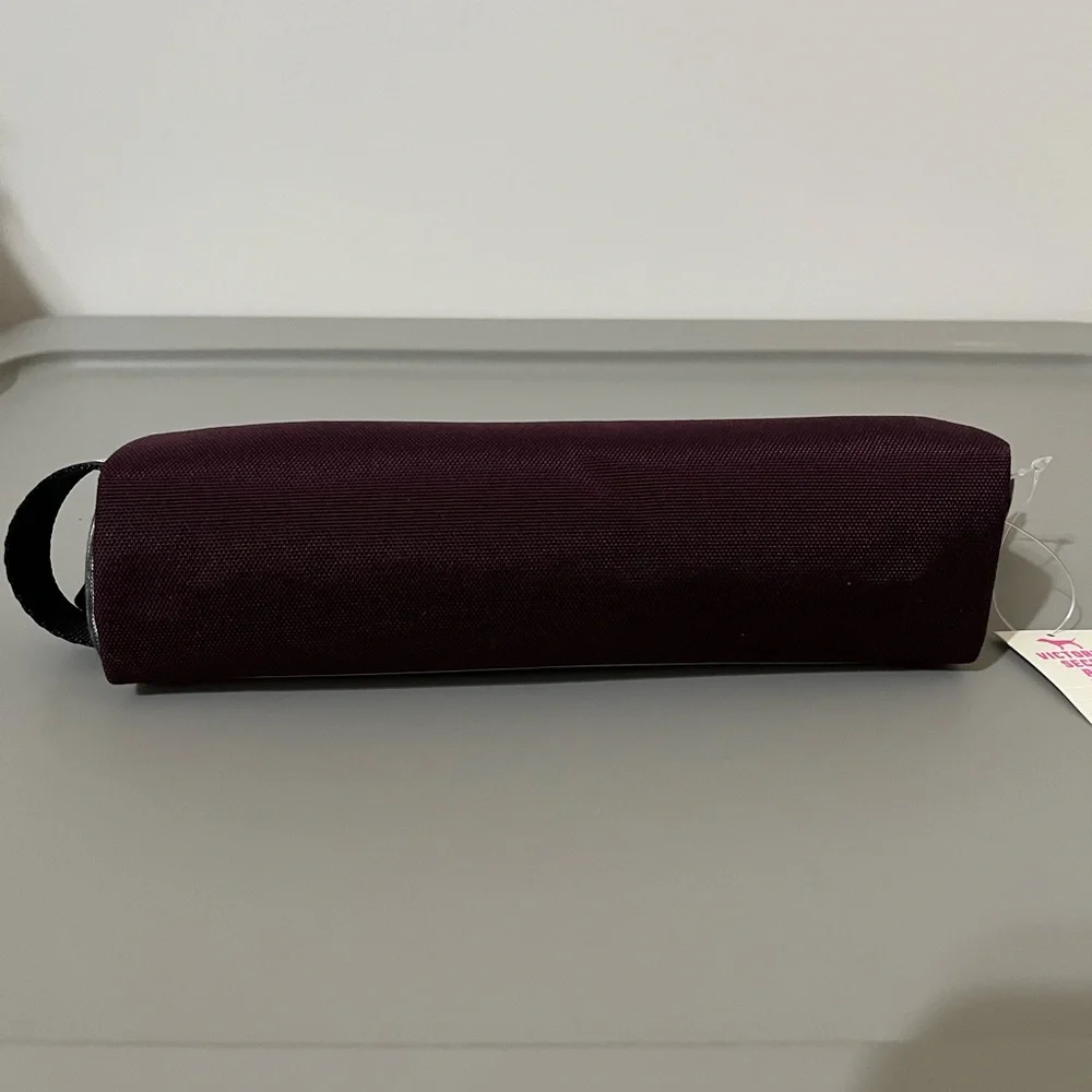 PINK Victoria's Secret Maroon Pencil Case